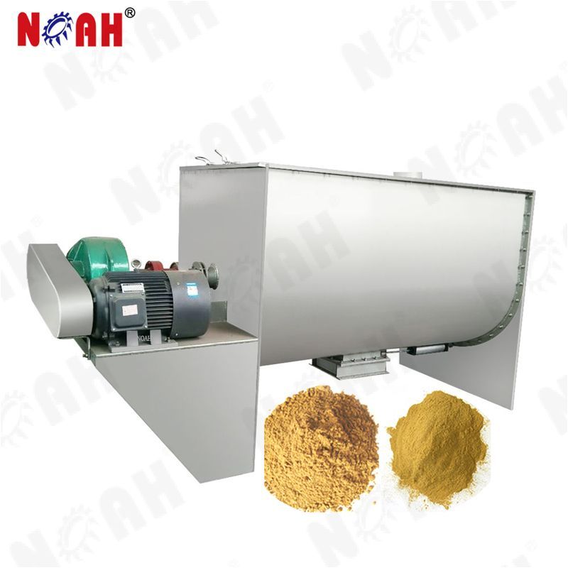 Horizontal powder mixer